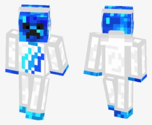 Blue Creeper With White Flame Shirt - Skin