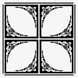 Florida State University Visual Arts Ornament Black - Clip Art