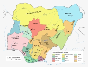 2000px-nigeria Linguistical Map - Nigeria Languages