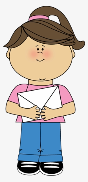 Girl Classroom Errand Runner - Messenger Clip Art