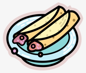 Vector Illustration Of Mexican Food Taquito Rolled - Blintzes Clipart
