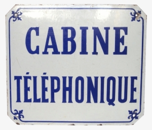 Cabina Telefónica Publicidad De Esmalte - Plaque Emaillee Cabine Telephonique