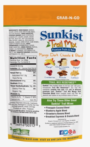 Sunkist Mango Dark Chocolate Premium Fruit & Nut Trail