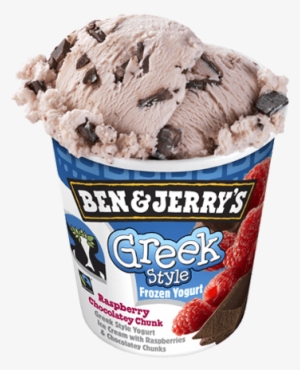 Raspberry Chocolatey Chunk Detail - Ben En Jerry Greek Style
