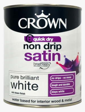 Pure Brilliant White Colour - Crown Standard Breatheasy Ivory Cream - Non Drip Satin