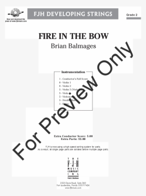 Fire In The Bow By Brian Balmages - Abandoned Funhouse Sheet Music