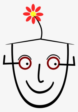 Human Face With Flower Coloring Book Colouring Coloring - Intonation Clipart