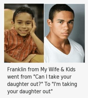Growing Up, My Wife And Kids, And Noah Gray-cabey - Franklin Eu A Patroa E As Crian