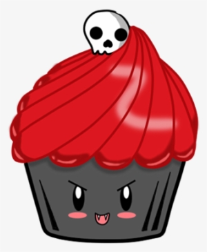 Cute Cupcakes Drawings Png Finished Scary Cupcake - Cupcake Drawings
