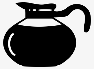 Big Image - Black And White Coffee Pot Clipart