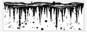 Grunge Icicle Border Stamp - Transparent Music Note Border