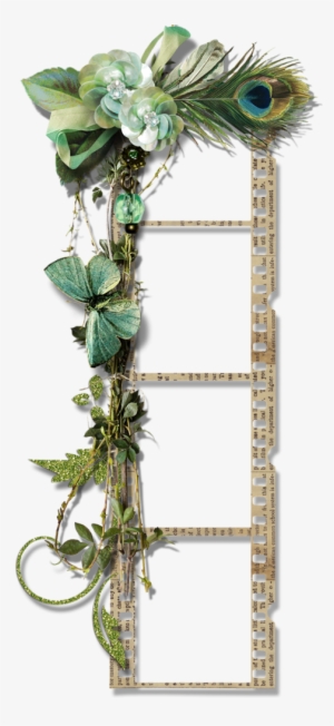 Vintage Peacock Feather Film Strip Frames - Peacock Feather Pendant Necklace