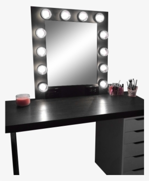 The Hollywood Vanity Makeup Mirror- Matte Black Customvanity - Hollywood Vanity Mirror Black