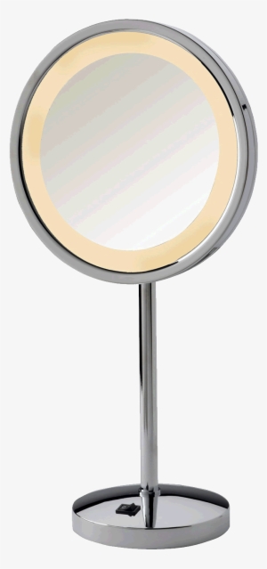 More Views - Jerdon Halo Light Vanity Mirror; Chrome