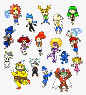 Ape Escape Chibis By Possumato - Ape Escape Spike Design