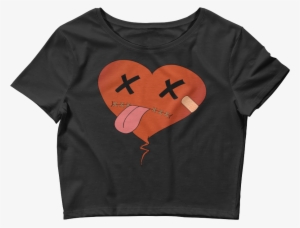 Deadbeat Staple Big Heart Crop-top - Alien 1 - Post - Crew Top W