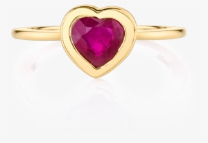 Ruby Pinky Heart Ring - Ring
