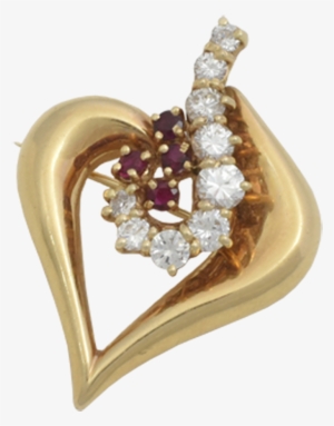 Gold, Diamond And Ruby Heart - Heart