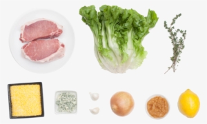 Center-cut Pork Chops With Caramelized Onions & Blue - Cut Ingredients Png
