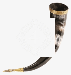 The Rim On This Drinking Horn Of Jarl Is Edged With - Drinking Horn Of Jarl