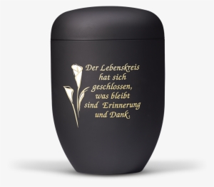 Stahlurne, Anthrazit Velours, Calla Gold/weiß, - Arum-lily