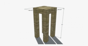 Free Woodworking Plans To Build A Crate & Barrel Inspired - Diy 4x4 Bar Stool