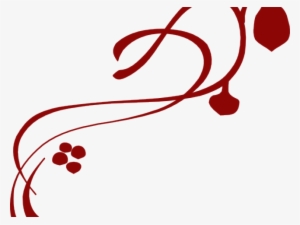 Swirls Clipart Maroon - Line Decorations Clip Art