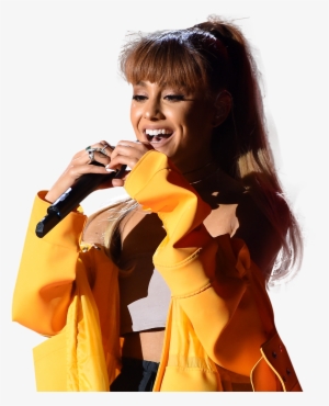 Ariana Grande In Yellow Dress On Stage Png Image - Ariana Grande 2016 Post