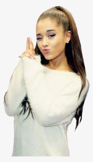 Arianagrande Freetoedit Sticker Png Overlay Transparent - Ariana Grande Fuzzy Sweater