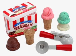 Ice Cream Cone Scoop & Stack Playset - Melissa & Doug Ice Cream Playset (dolls