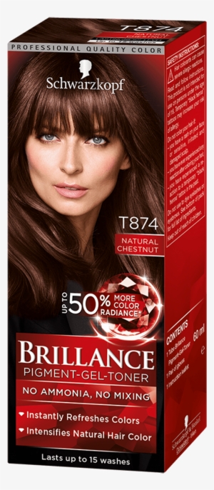 Brillance Com Pigment Gel Toner T874 Natural Chestnut - Demi Permanent Chestnut Brown Hair