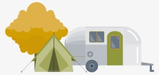 Caravan Clipart Campground - Caravan And Camping Cartoon
