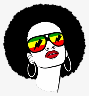 Sunnglasses Rasta Rastagirl Lunette Afro Vertjaunerouge - Afro Clipart Free