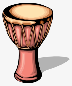 Vector Illustration Of African Djembe Skin-covered - African Drum Clip Art