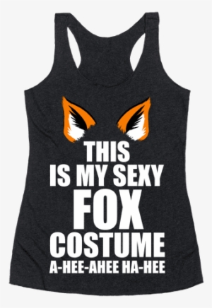 This Is My Sexy Fox Costume Racerback Tank Top - Partners In Wine Shirt