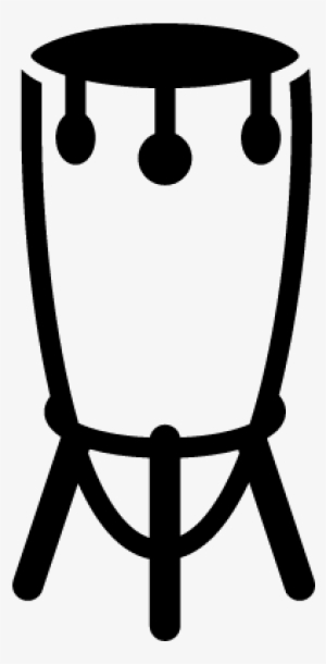 African Tall Drum With Stand Vector - African Art Icons Png