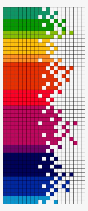 Cool Rainbow Pattern Perler Bead Pattern / Bead Sprite - Beading Loom Simple Patterns