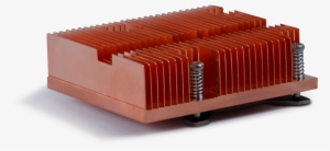Skived Copper Heatsink With Backplate And Push Pins - Push Pin Backplate