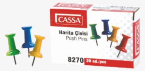 Cassa Push Pins Rgs Supplies Malta, Stationery Consumables - Cassa 8110 Pvc Kaplı Renkli Ataş 28 Mm