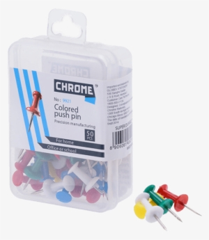 Chrome Color Push Pins 50pc - Pin