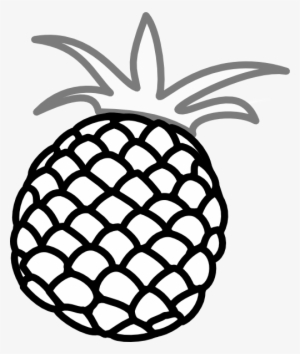 How To Set Use Pineapple Grey 2 Clipart - Pineapple Clipart Black And White Png