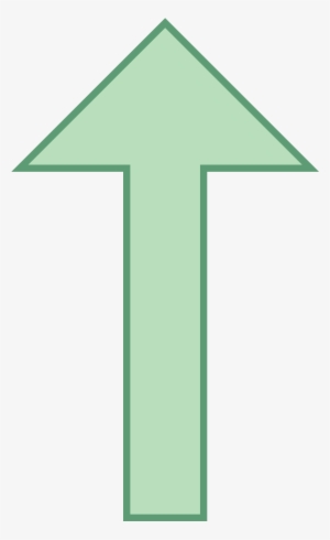 Arrow Up Is Made Of 3 Lines The Main Line Starting - Icon