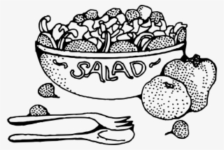 How To Set Use Salad Icon Png - Fruit Salad Clipart Black And White