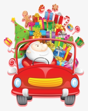 Hand Drawn Cartoon Santa Claus Png - Доставка Елок