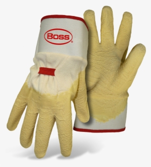 Boss® Power Grip ™ Latex Dipped - Boss Gloves 8424 Power Grip Yellow