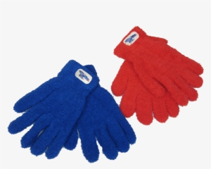 Power Dragon Fuzzy Gloves - Blue