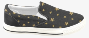 Twinkle Twinkle Little Star Gold Stars On Black Women's - Slip-on