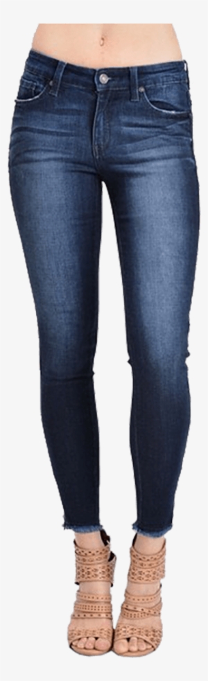 Jeans With Fringed Ankles