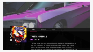 It Seems Like Sega Is More Open To Working With Third - Twisted Metal 3 [playstation Game]