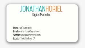 Jonathan Horiel Business Cards - Marketing